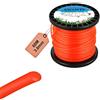 SWAWIS Filo di ricambio per decespugliatore, 3,0 mm / 60 m, rotondo, filo di ricambio per decespugliatore Weed Grass Yard o Garden, colore: arancione