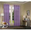 Primavera Uni 20332CN - Set di 2 tende trasparenti in voile con occhielli, altezza x larghezza 245 x 140 cm, con chiusura a cordoncino, colore: viola