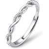 JeweBella Anelli Donna Argento 925 Anello Fidanzamento Regolabili Donna Anello di Promessa FEDI Nuziali Anelli Matrimonio Fedina Argento 925 Donna Anello Donna Gioielli Argento/Oro/Oro Rosa