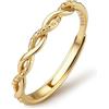 JeweBella Anello Donna Argento 925 di Promessa - Fedi Nuziali Matrimonio Regolabili in Oro/Oro Rosa