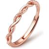 JeweBella Anelli Donna Argento 925 Anello Fidanzamento Regolabili Donna Anello di Promessa FEDI Nuziali Anelli Matrimonio Fedina Argento 925 Donna Anello Donna Gioielli Argento/Oro/Oro Rosa