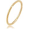 Elli Anelli Donne Ritorto di Base Look Minimale in Oro Giallo 375