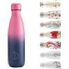 Chilly's Original Borraccia - Borraccia in Acciaio Inossidabile con Isolamento Sottovuoto, Riutilizzabile, per Bevande Calde e Fredde - A Prova di Perdite, Senza Condensa - Pink Navy, 500ml