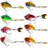 Dryxog 8 Pezzi Esche Artificiali Spinning Esche da Pesca Artificiali Spinning Mare Pesca Accessori Aspetto Realistico e Naturale Pratico Kit per Persico Luccio Trota Pesci Bass Vari