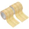 PATIKIL 2 Pezzi Pellicole Adesive Legno Autoadesivo 4,57M x 5,7cm Carta Adesiva per Mobili Legno Riparazione Pellicola Autoadesiva Effetto per Pavimenti Porte Sedie Armadi, Quercia Gialla
