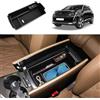 Coleya Vano Portaoggetti per Bracciolo Compatibile con Peugeot 3008 5008 GT Citroen C5 Aircross DS7 Crossback 2016-2024, Scatola del Bracciolo Centrale, Organizer con Tappetino Antiscivolo (Nero)