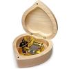 falado Heart Shaped Maple Wood Music Box Wind Up And Golden Movement Music Box for Christmas/Birthday/Valentine's Day (Song:You Are My Sunshine)