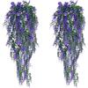 JSMTKJ 2 piante artificiali da appendere per esterni, resistenti, 77 cm, fiori artificiali per balcone