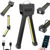 CECOMBINE Lampada da Posa per Palestra, Lampada da Posa Magnetica per Palestra, Faro da Lavoro Portatile Ricaricabile USB con 7 Livelli di Attenuazione, Pieghevole a 180 Gradi, Illuminazione Multifunzionale per