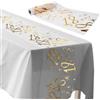 ddckj Addobbi 18 Anni Compleanno 28 cm x 10 m Runner Oro da Decorazioni Tavolo Ritagliabile Tovaglia
