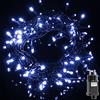 H HANSEL HOME Catena Luminsa Natale Esterno e Interno, Luci Albero di Natale con 8 modalità di illuminazione Impermeabile IP44, Luci LED Natalizie Cavo Verde (Luce Blu, 140 Led 7M)