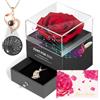ADDWel Rosa Eterna con Carillon e Collana - I Love You Regalo Donna, Idea Regalo per Lei per San Valentino Festa della Mamma Anniversario Compleanno e Natale Perfetta per Mamma o Moglie