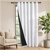 PONY DANCE Tende Oscuranti per Interni Pannelli Divisori Pesanti con Anelli Doppio Strato Tenda Termica Isolante Freddo e Caldo 1 Pezzo L 200 x A 210 cm, Bianco Puro