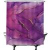 Ulticool Tenda da doccia - Marmo Art Tranquillità Chic - 180 x 200 cm - Lavabile - Anti muffa - con 12 anelli - Viola
