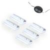 kalb Material für Möbel kalb | Illuminazione LED per bordi in vetro Ambilux Clip trasparente 3000 K 5000 K 1-10 set 4-10 mm interruttore a pedale in vetro espandibile per dimmer/controller