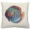 IL MAGGIOLINO | Fodera 40x40 Gobelin con Stampa Pesce Palla, Tessuto Doppio, Cerniera Nascosta, Made in Italy