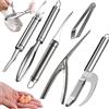 FORMVERSITY 6PCS Squamatore Pesce, FORMVERSITY Sgusciatore di Gamberi, Pinzette per Lische di Pesce, Pinza per Chele Astice, Set 6 In 1 per Rimuovere Fili di Gamberetti, Squame di Pesce e Organi Interni