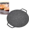 Ejoyous Piastra Rotonda per Barbecue in Ghisa Antiaderente 33 cm Accessorio Grill Gas Esterno Casa Piastra Cottura Estensibile per Carne Verdure