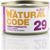 Natural Code KIT 12x Natural Code Jelly Tonno e Prosciutto per Gatti 85gr - 85 g, 12 pezzi - PREZZO A CONFEZIONE