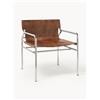 Westwing Collection Sedia con braccioli in pelle Dion