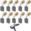 EceoThsy Set Di 10 Spazzole Di Ricambio in Carbonio Per Motori Elettrici, Spazzole Universali Per Utensili Elettrici Come Trapani, Smerigliatrici, Seghe Circolari E Altri Strumenti，al Carbonio Per Motori