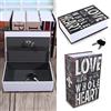 Hztyyier Libro di deviazione cassaforte, Raccolta Scatola portamonete, Scatola portadocumenti Bibbia Scatola con chiave for home use