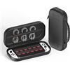 SHEAWA Carrying Case for Switch 2 Console -Protective Hard Shell Pouch Water-Resistant Storage Bag with 10 Game Card Slots, Travel Case (Black Small Size)