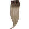 Rapunzel of Sweden Classic Clip-ins Straight / Light Volume / 3 pieces Dark Ashy Blonde Balayage B2.6/10.7 50 cm Extension per capelli 57 g
