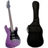 smt Chitarra elettrica Viola Purple Matt con Custodia - Legno Massello