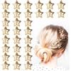 Dalababa Pinze Per Capelli, 30 Pezzi Mollette per Capelli a Stella, Fermagli per Capelli di Metallo per Ragazze, Donne e Bambina (Oro)