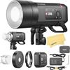 GODOX AD400 Pro II AD400Pro II Flash per Esterni,2.4G TTL 1/8000 HSS 400Ws,Batteria 21.6V/2600mAh,Riciclo 0.01~1s,460 Flash Piena Potenza,per Canon Sony Nikon Fujifilm Olympus Panasonic ecc Fotocamere
