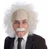 Carnival Toys Parrucca Einstein Uomo con Occhiali e Baffi - Look Scienziato Capelli Bianchi - Kit Cosplay per Carnevale, Halloween e Teatro