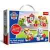 Trefl - Paw Patrol, Cani amati - 4 grandi puzzle di forme per bambini piccoli, da 2 a 5 pezzi, per bambini dai 2 anni in su