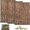 SUNOYA 3 pannelli posteriori per terrario, in corteccia di sughero, 20 x 30 cm, effetto corteccia naturale dell'albero, resistente all'acqua, resistente alla muffa, superficie di arrampicata, per