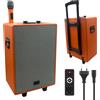 MAKA sound Cassa Bluetooth 180W Microfono Portatile Karaoke Wireless In Pelle Mixer USB