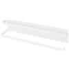 Gsycle Barra da asciugamano magnetico, doppio bagno con branco da bagno a parete portavalo a poppa per bagno cucina (Bianco)