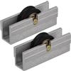 Amig - Rullo per finestra scorrevole - Set da 2 pezzi - Dimensioni 39 x 14 mm - Corpo metallico con cuscinetto a sfere - Progettato per finestre scorrevoli - Alluminio - Mod. COR22