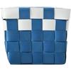 MSV Cesto portaoggetti 10x10x7,5 cm Blu Navy e Bianco