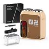 PAXA T01 Rasoio Elettrico Barba,Mini Rasoio Elettrico,9000 Rpm,Ipx7,Da Viaggio Umido E Asciutto,Testina Rotante,Ricaricabile Usb-C,Senza Fili, Ideale Per Casa, Auto E Viaggio,Giallo
