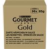Gourmet Megapack risparmio! Gourmet Gold Dadini in Salsa 96 x 85 g umido per gatti - Manzo, Pollo & Fegato, Salmone & Pollo, Tacchino & Anatra