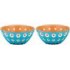 Guzzini - LE MURRINE -Set 2 ciotoline celeste/arancio