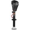 VEVOR Cric Elettrico per Rimorchio 2267 kg Cric Perno per Camper Resistente con Connettore a 2 Vie, Manovella Manuale e Copertura, Cric Resistente alle Intemperie, Mozzo 255-860 mm per Camper, Nero