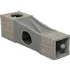 PawHut Tunnel per gatti da interno, con palla sospesa, ingressi multipli, in sisal 98 x 30 x 30 cm Grigio | Aosom Italy