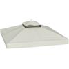 Outsunny Copertura per Gazebo da Giardino 3x3m UPF30+ a 2 Livelli in Poliestere Grigio Chiaro | Aosom Italy