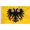 Omnisexual Bandiera del Sacro Romano Impero 0,9 x 1,5 m, realizzata in tessuto lucido, in seta, colori vivaci e resistenti allo sbiadimento, con doppia cucitura, bandiere del Regno di Germania, decorazione