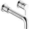 Bristan Altum - Rubinetto miscelatore a 2 fori per lavabo, montaggio a parete, con funzione di risparmio idrico, finitura cromata