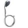 EISL WELLY DX6051C - Soffione doccia a 5 funzioni, con tubo doccia e guarnizione a risparmio d'acqua, cromato