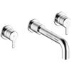 Bristan Altum - Miscelatore a 3 fori per lavabo, montaggio a parete, con funzione di risparmio idrico, finitura cromata