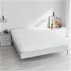 MB HOME ITALY Lenzuolo Sotto MAX COLOR con Angoli Elasticizzati da 25 cm Letto Matrimoniale 170x200 cm, 100% Cotone Made in Italy - Tinta Unita BIANCO