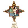 Enesco Puntale per albero di natale natività, sacra famiglia in resina Heartwood Creek Jim Shore 18x5xH23 cm